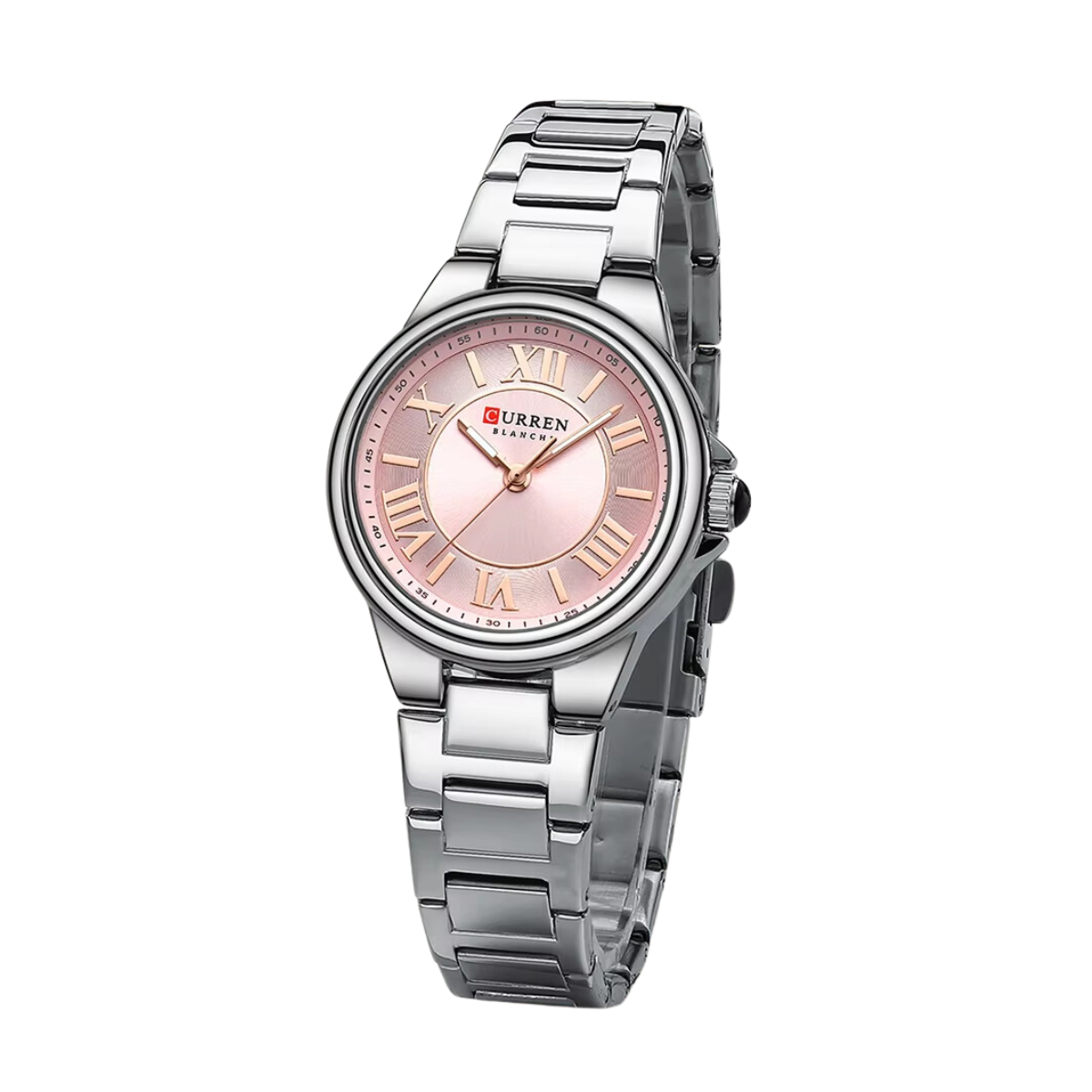 Relógio Feminino Rosa de Aço - Curren 9061B