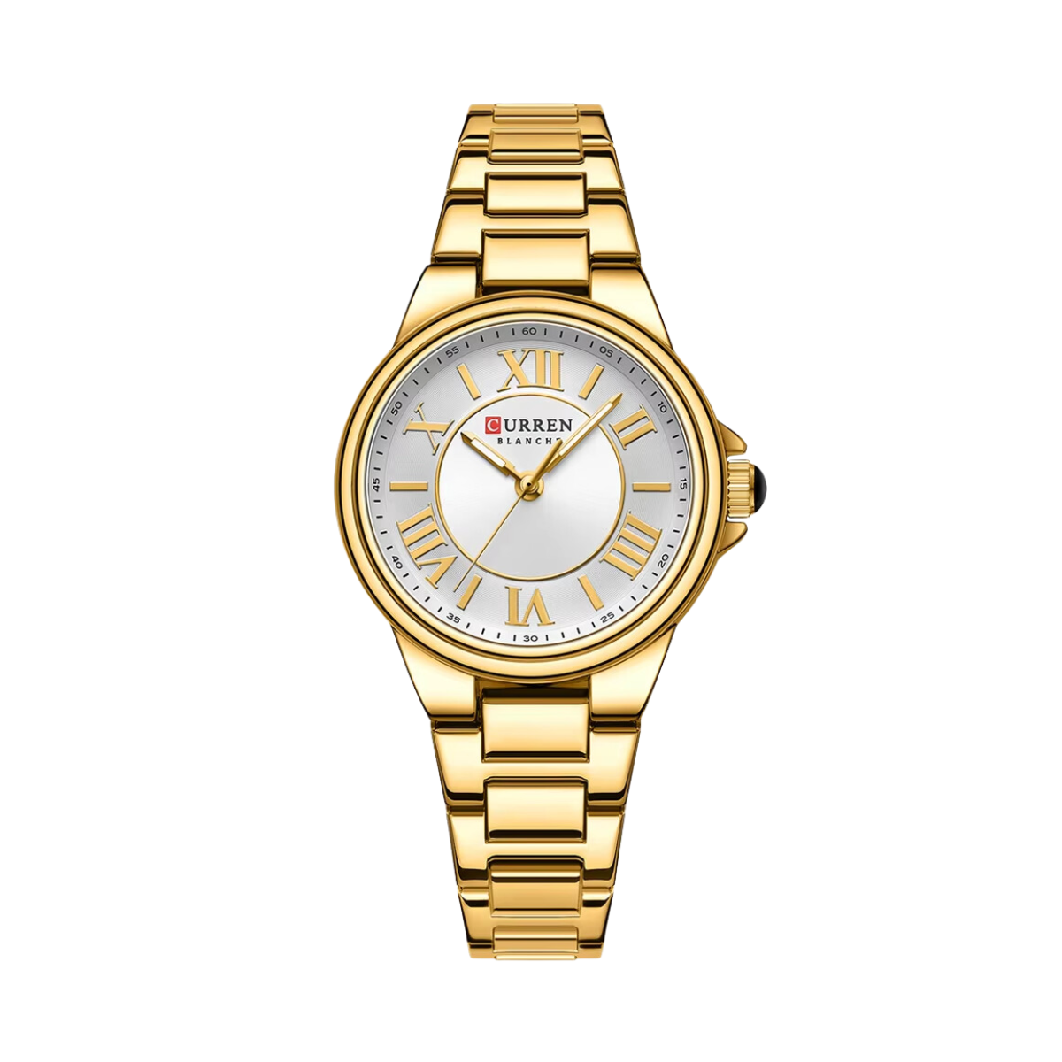 Relógio Feminino de Aço Dourado - Curren 9091A