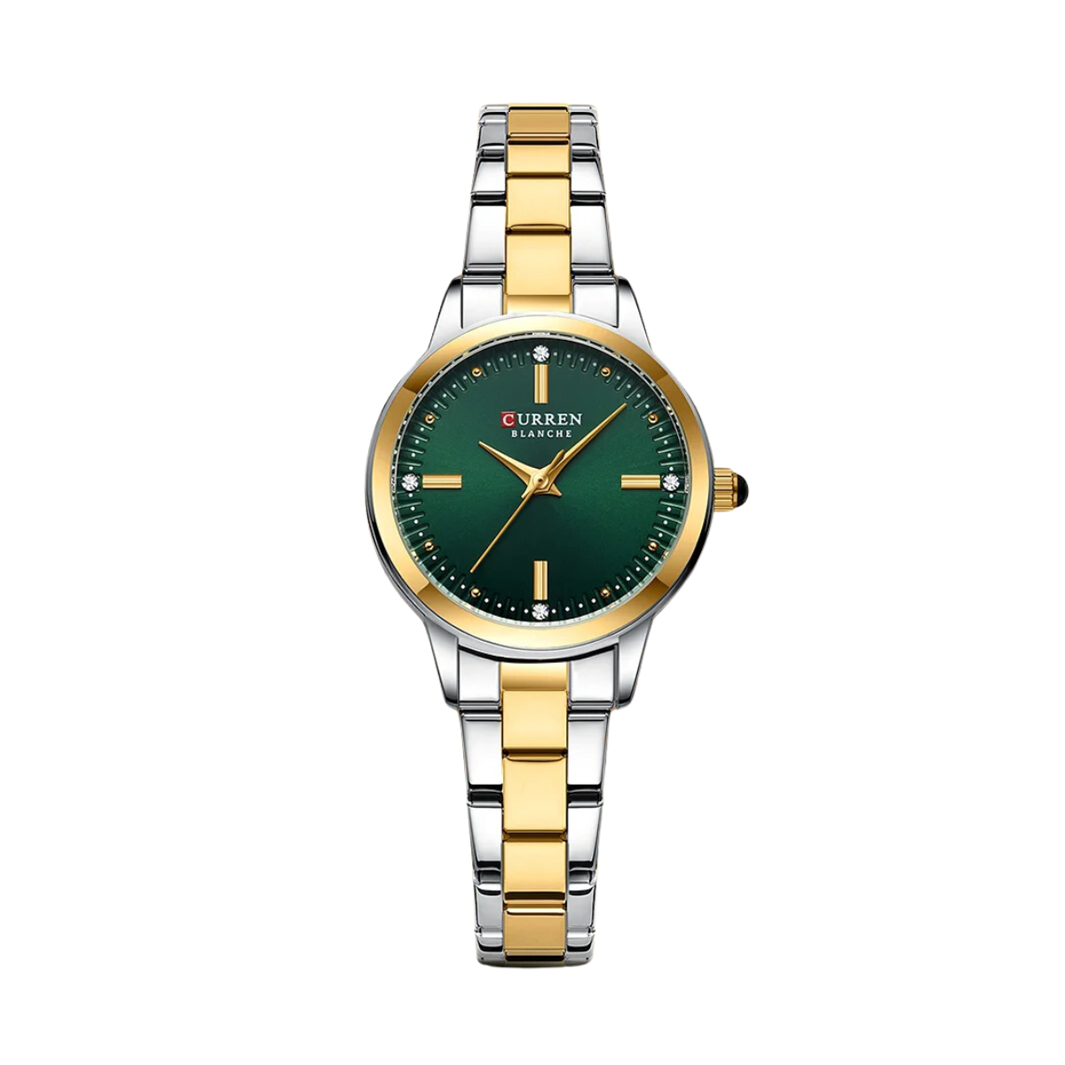 Relógio Feminino de Aço Dourado- Curren 9094L