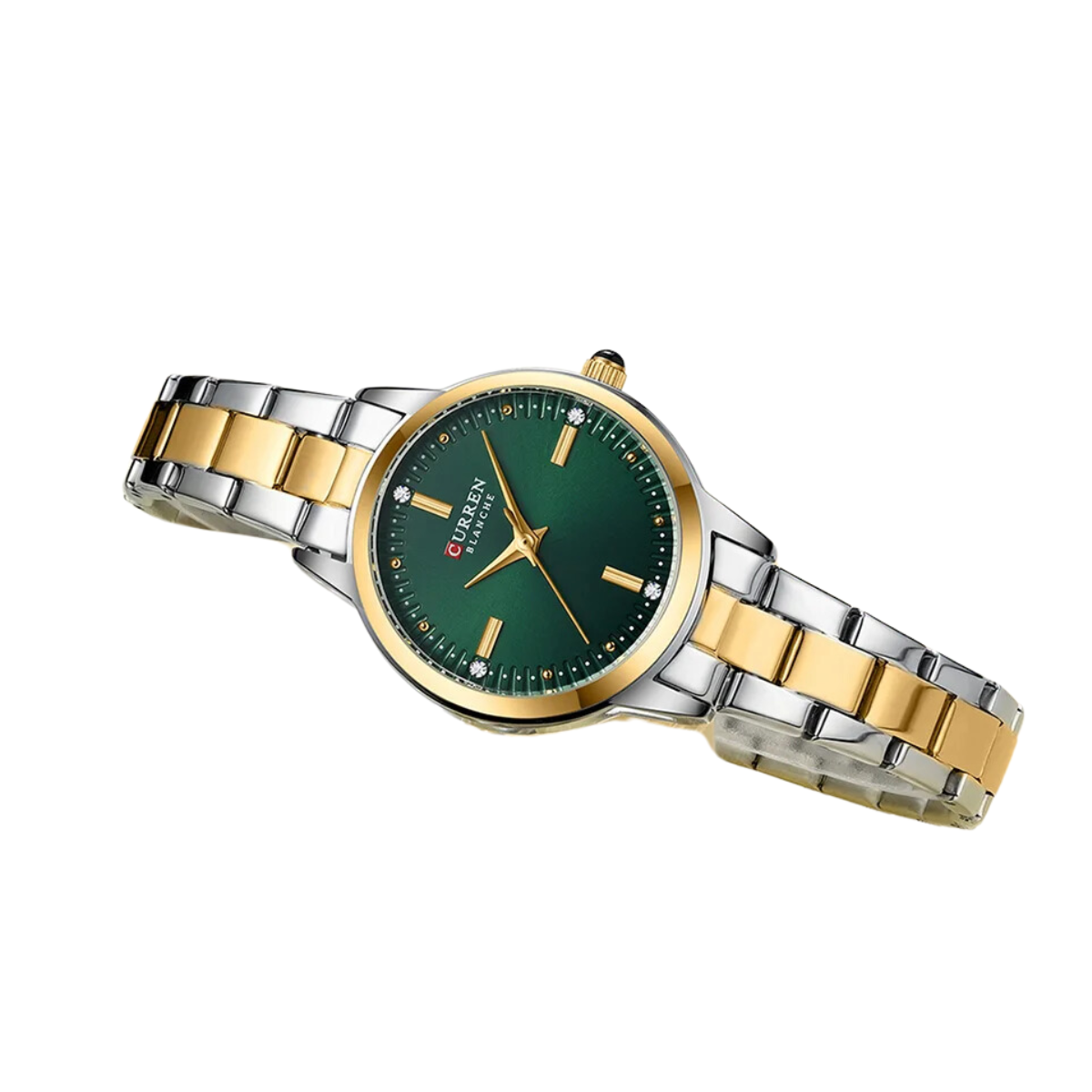 Relógio Feminino de Aço Dourado- Curren 9094L