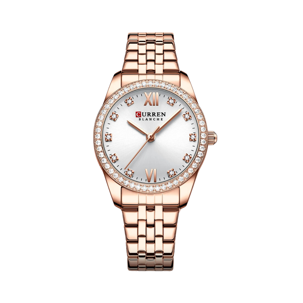 Relógio Feminino de Aço Rose Gold - Curren 9086