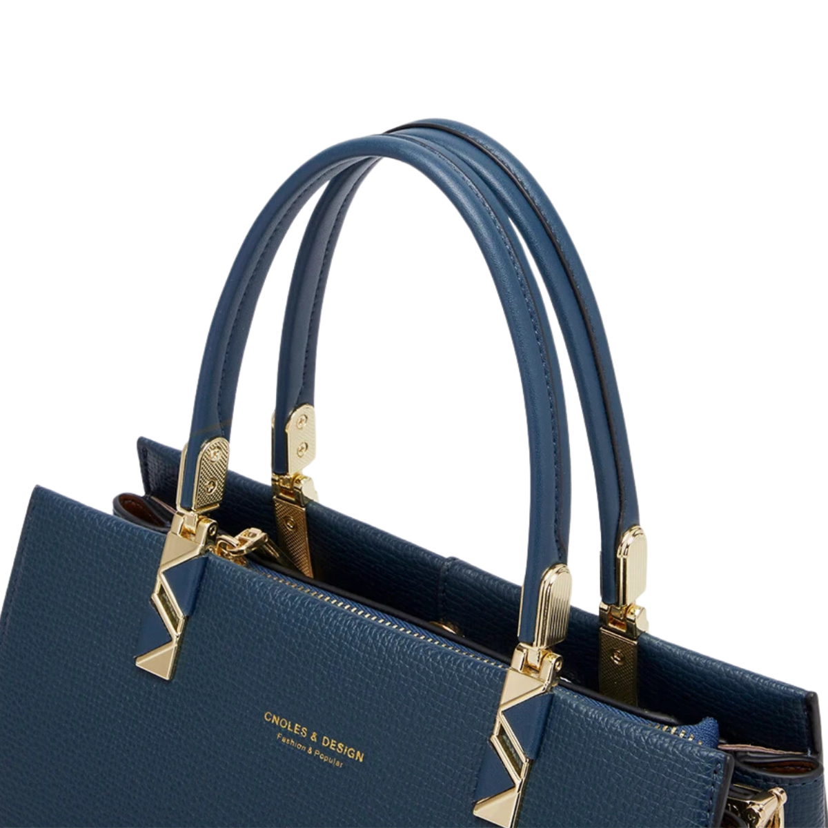 Bolsa Tote Média Azul Honfleur