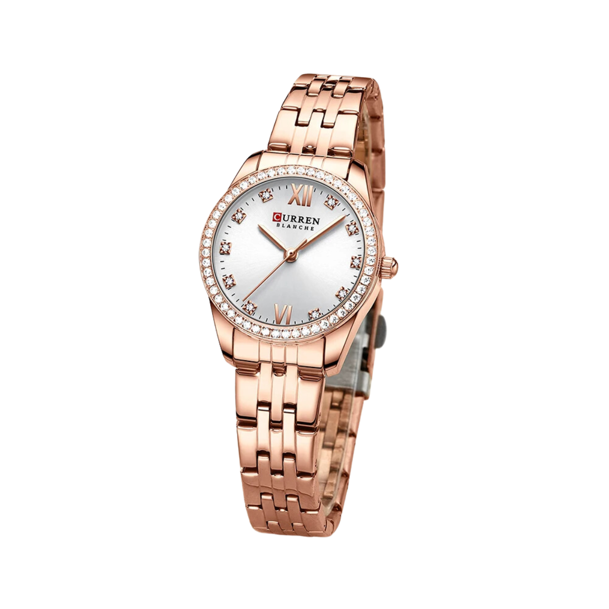 Relógio Feminino de Aço Rose Gold - Curren 9086