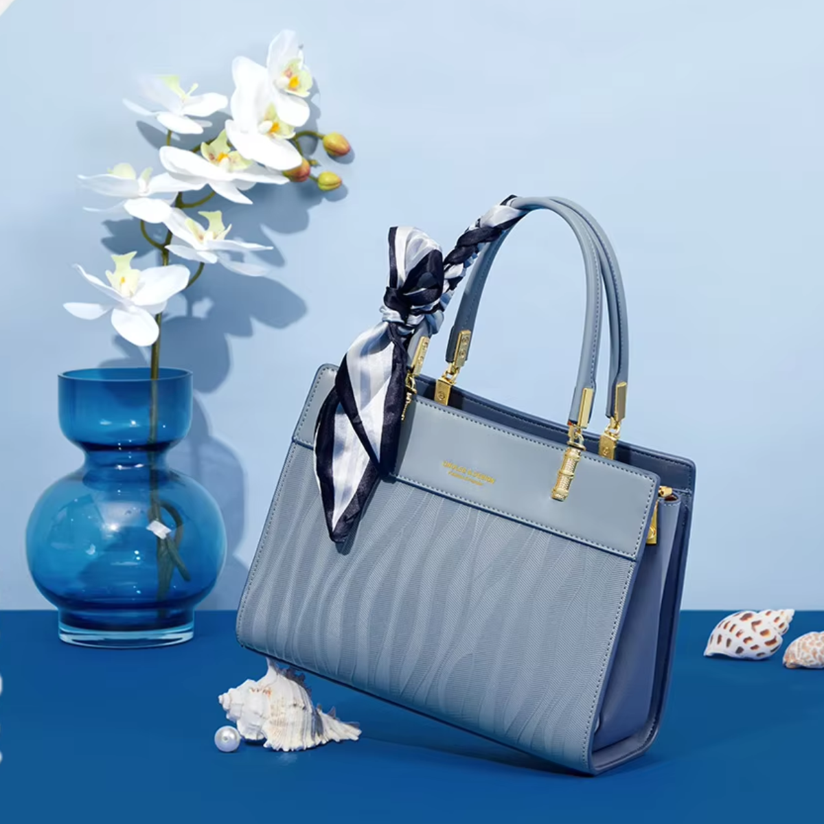 Bolsa Feminina Tote Média Azul Kanale