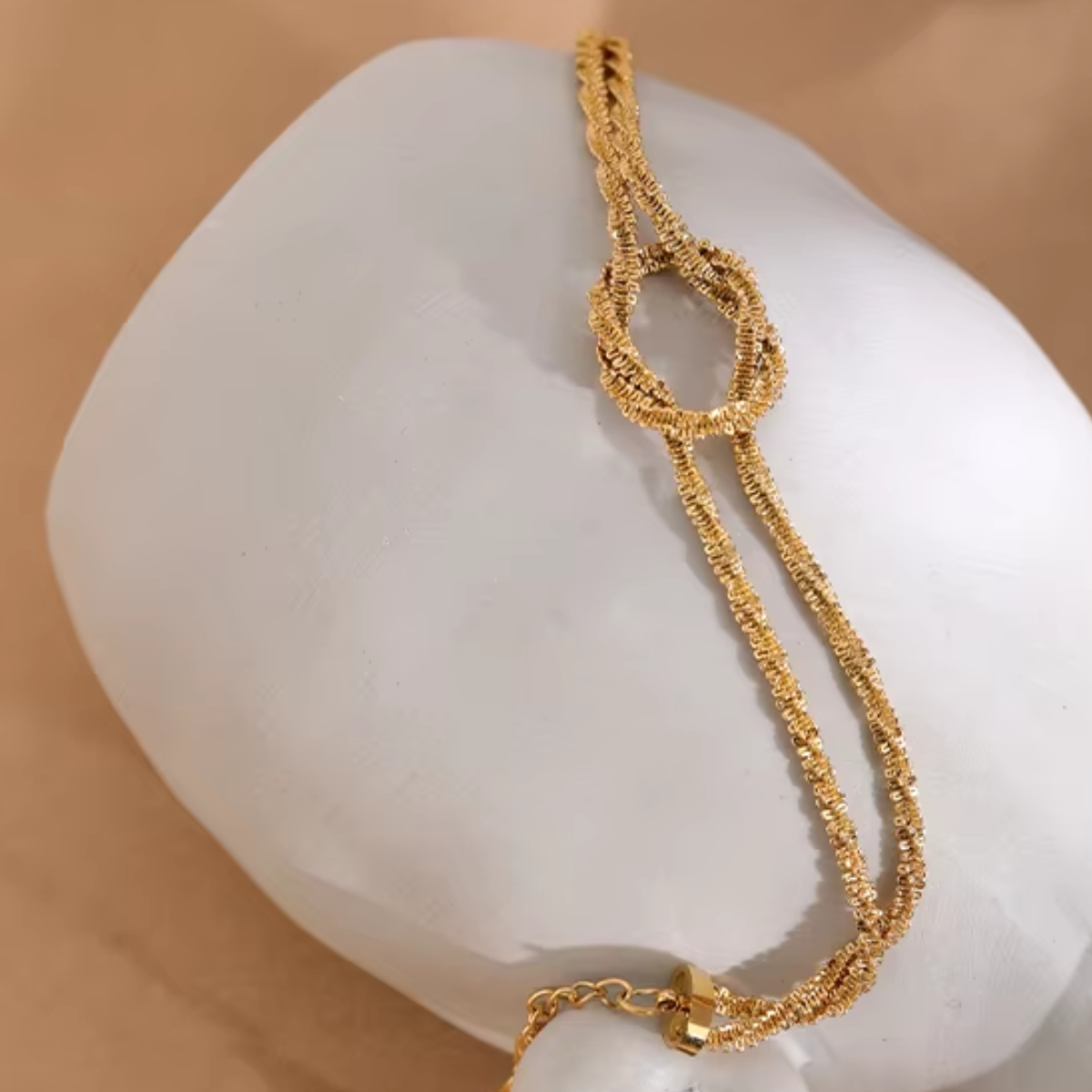 Pulseira Feminina Moir de Aço Banhado à Ouro 18k