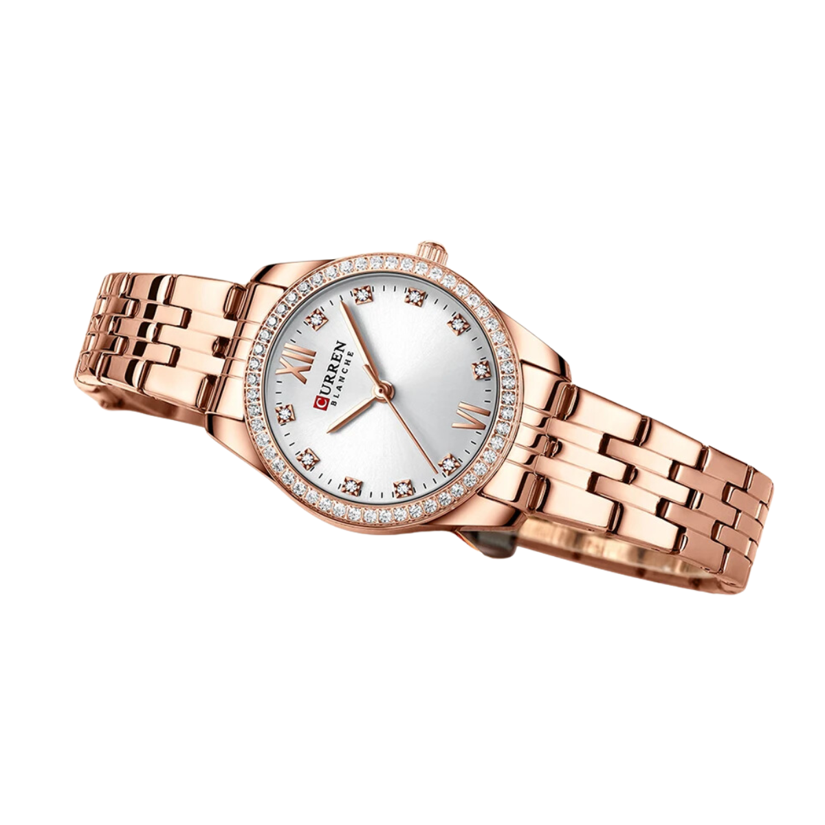 Relógio Feminino de Aço Rose Gold - Curren 9086