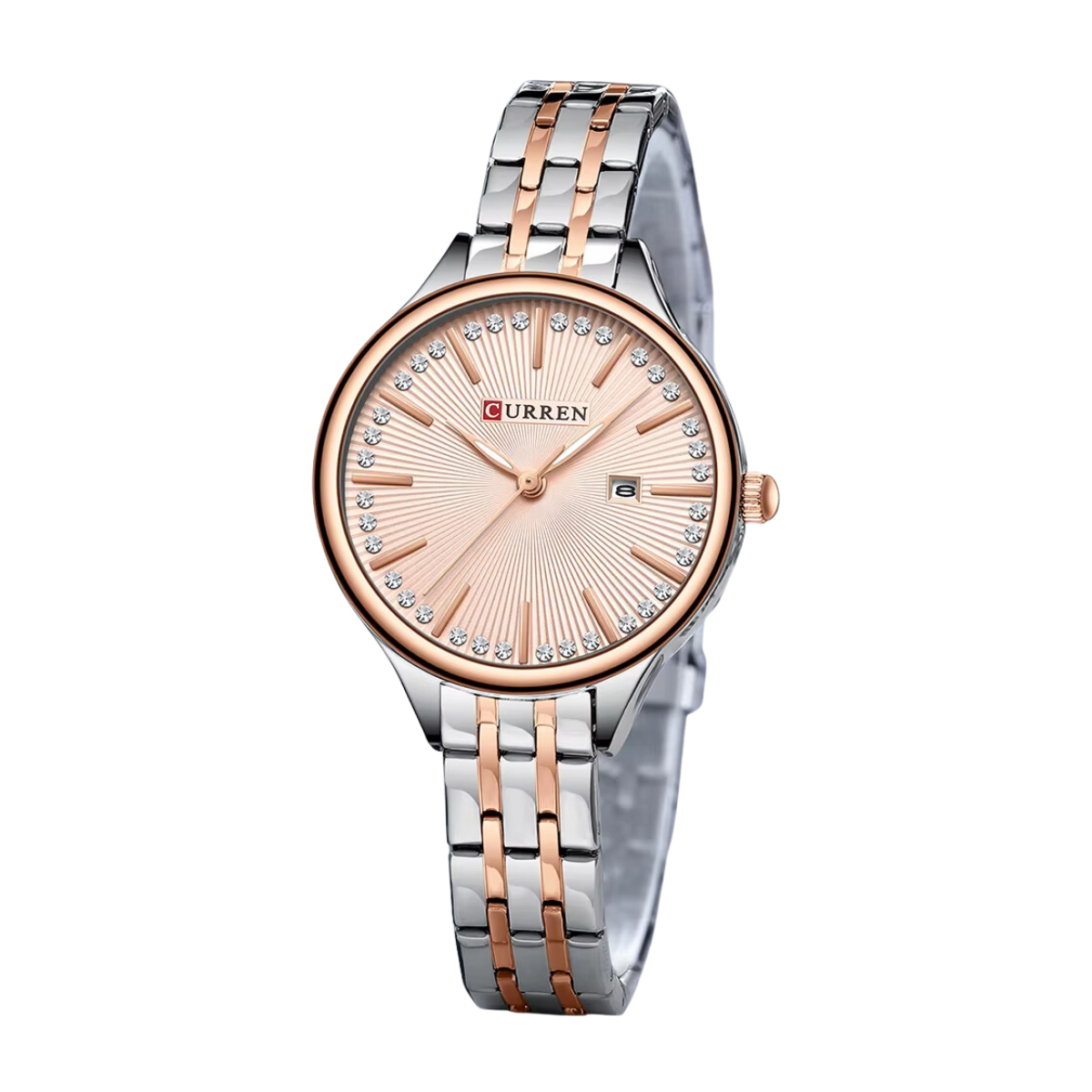 Relógio Feminino de Aço Rose - Curren 9099