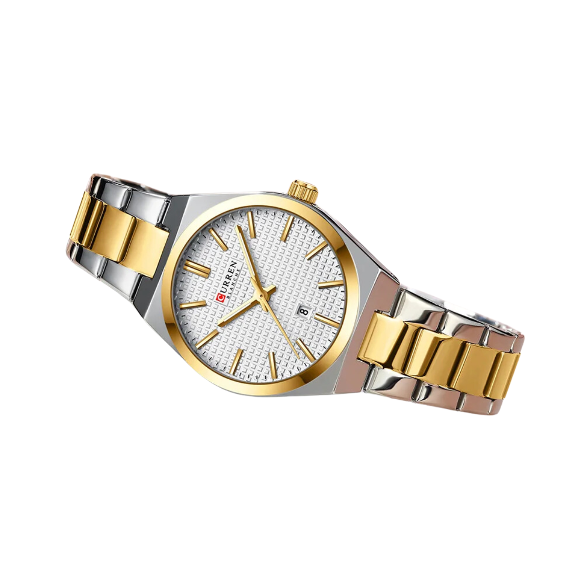 Relógio Feminino de Aço Dourado e Prata - Curren 8439L